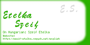 etelka szeif business card